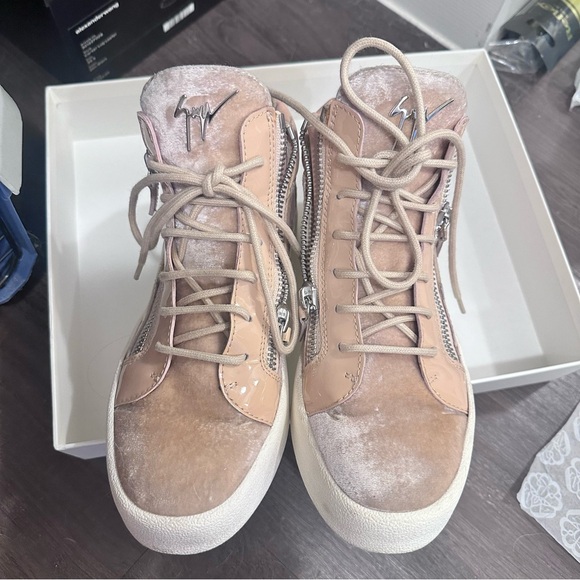 Authentic Giuseppe Zanotti pink high top sneakers - Picture 3 of 5